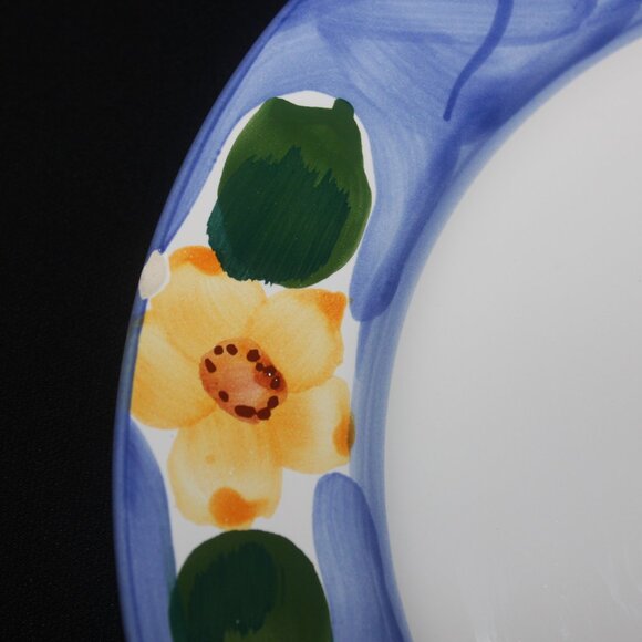Himark Indigo 2 Tiered Fruit Bowl | Cake Pastry Stand | Hand Painted in Portugal - Picture 4 of 8